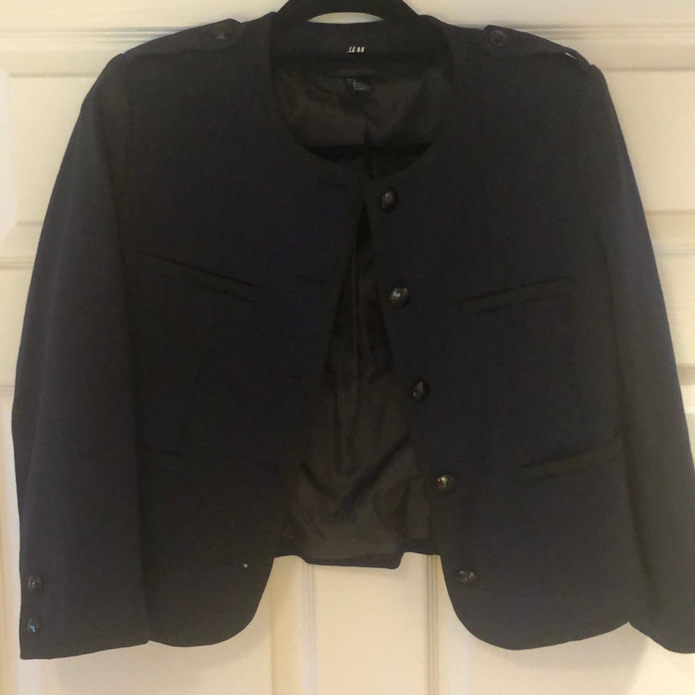 New navy blue H&M blazer waist coat size 14